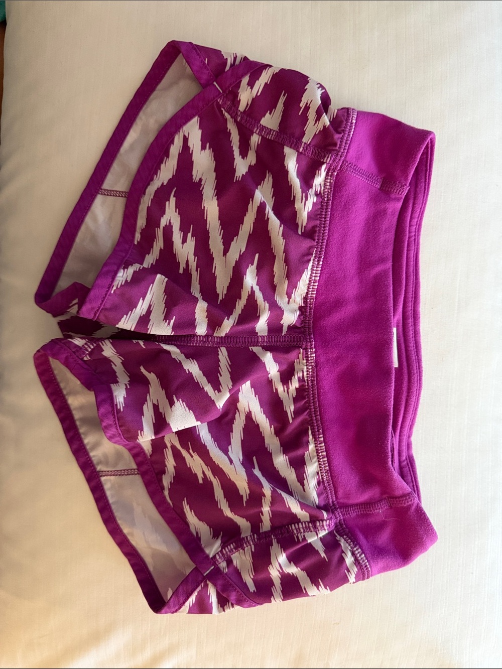 Ivivva Magenta Zigzag Athletic Shorts- Girls Size 7